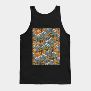 Seamless pattern illustration Square Shape art Tank Top